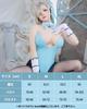 Ichinose Asuna Cosplay Bunny Suit with Bunny Ears from Zero One Blue Full Set for Adults [Excellent Quality] Archive, (Size M)