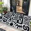 African style fabric print Floor Mat Soft Flannel Floor Mat  Suitable for Entryways, Living Rooms, Bedrooms, and Bathrooms