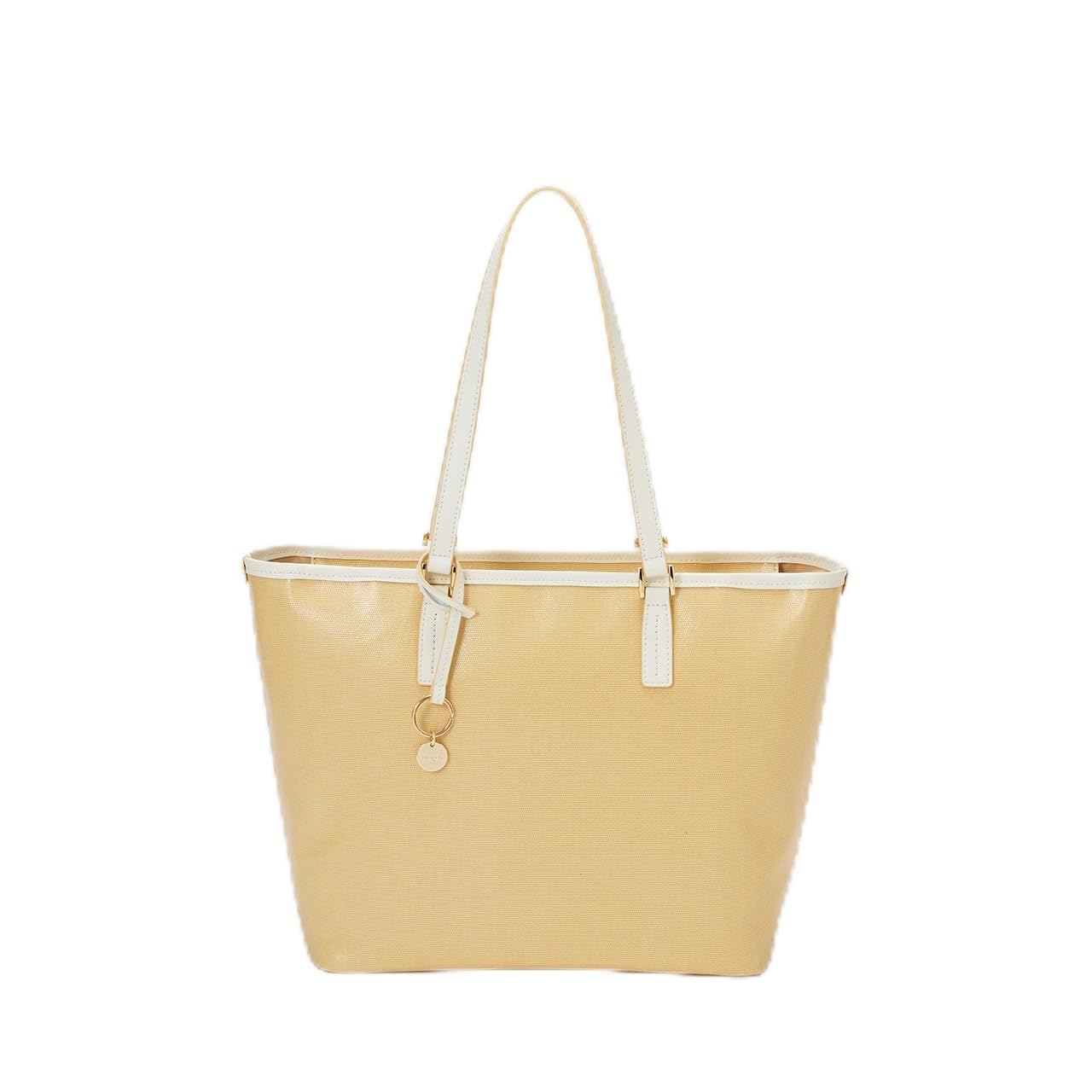 PVC coated canvas shoulder beige [TREASURE TOPKAPI] bag/water-repellent,