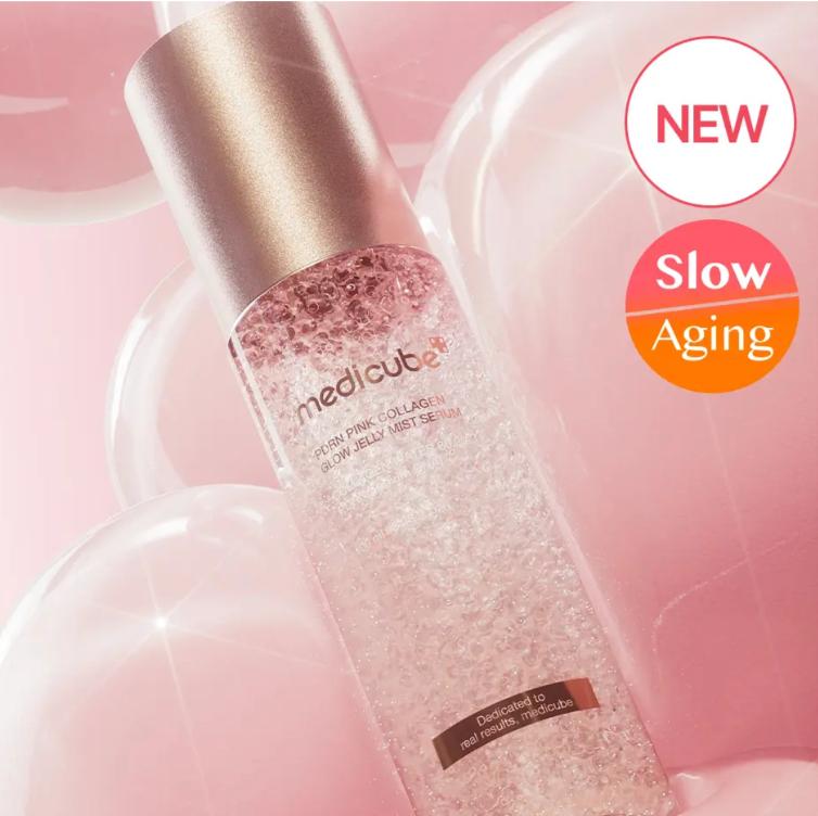 Medicube PDRN Pink Collagen Jelly Mist 100ml Glow Boosting & Makeup Setting Care
