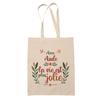 Tote Bag - PLANETEE - Aude «Life Is More Beautiful» - Jute - Printed In France - Large Capacity