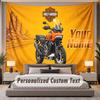 Custom Name Text Tapestry Harley-Davidson Personalized Polyester Wall Tapestry For Bedroom And Room