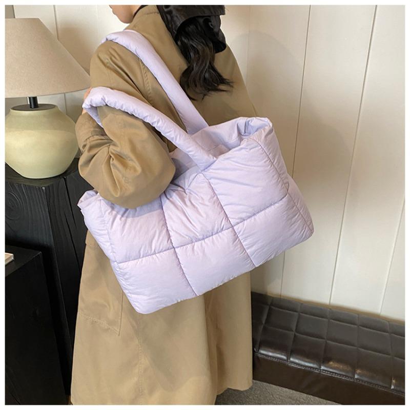 Cotton clothing bag women's large-capacity new autumn and winter versatile casual shoulder handbag commuter tote bag