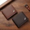 PU Leather Male Leather Purse Large Capacity Men Coin Pocket Portable Men's Short Wallet  Shopping