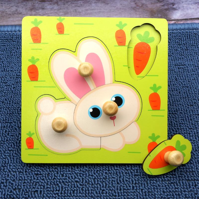 Cartoon-Obst-Greifpuzzlebrett - Montessori-Lernspielzeug für 1-3 Jahre