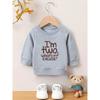 Kids Sweatshirt Sweet Cartoon Print Pattern, Comfortable and Simple Baby Round-neck Sweatshirt for Baby