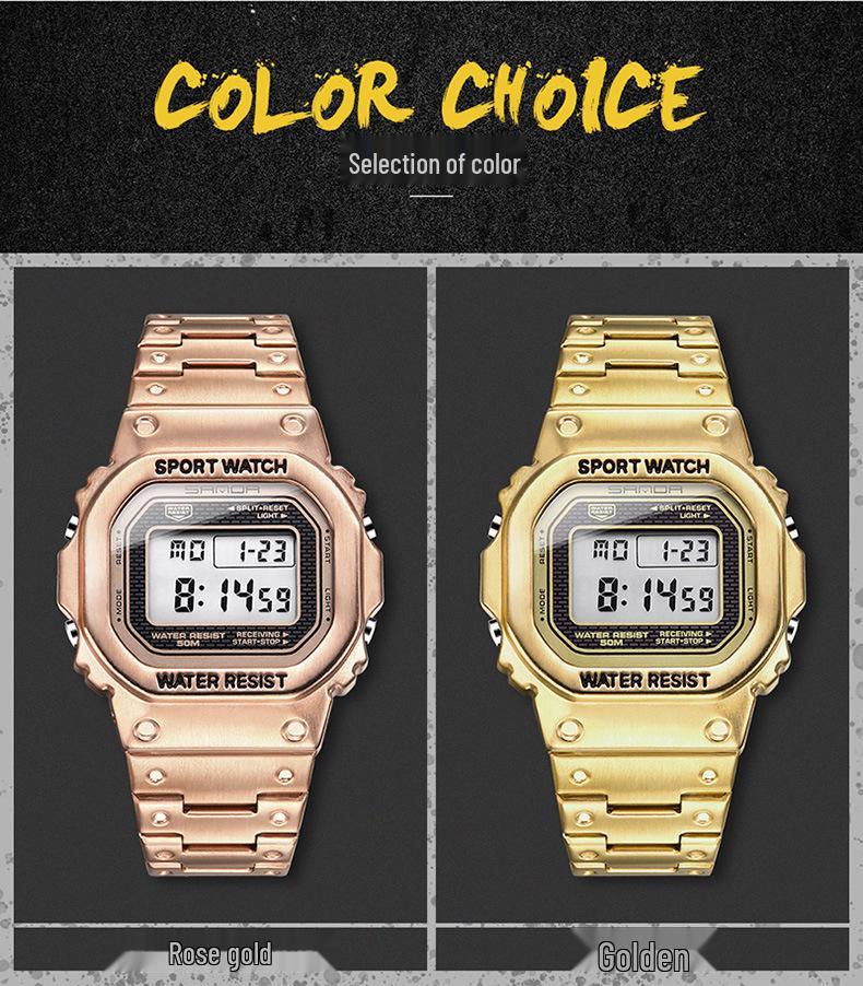 Sanda Classic Waterproof Digital Sport Watch for Men and Women