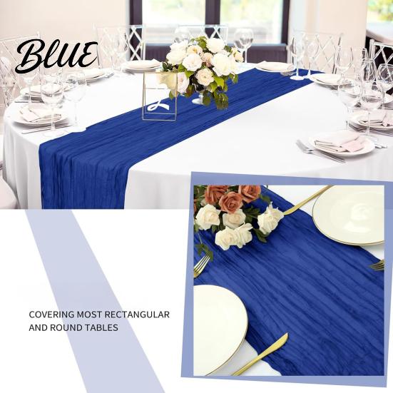Tulle Table Runner Decor Rustic Tablecloth for Gauze Fabric Wrinkle Boho Wedding Party Delicate Elegant