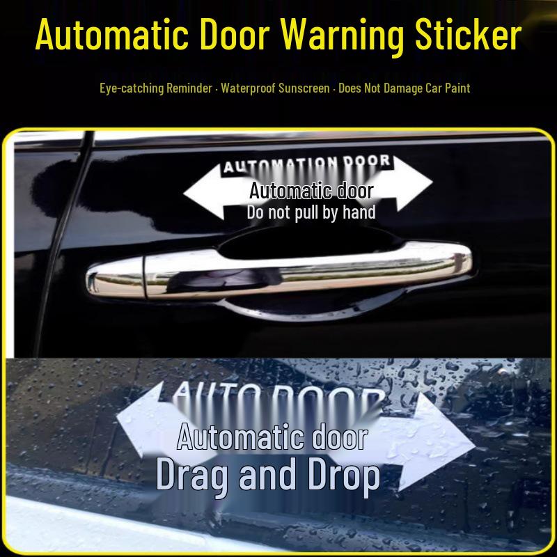 Electric Door Warning Sticker for Business Vans: Compatible with GL8, Odyssey, Elysion, VITO, Toyota Sienna