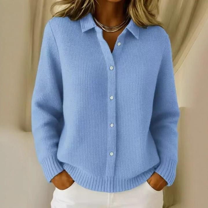 2026 Autumn/Winter European & American Solid Color Print Loose Long Sleeve Women's Shirt