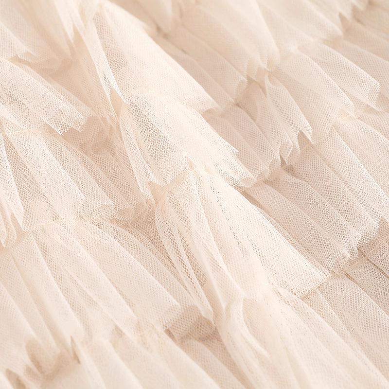 Elegant French Style Layered Cake Skirt - High Waist, Fluffy Winter Fashion for Women