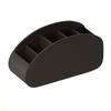 1pc PU Remote Control Holder with 5-Compartment Storage Box, Multi-Function Desktop & Bedside Organizer for TV Remote, Media