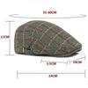 HT4909 Beret Cap Spring Autumn Winter Wool Hat Artist Painter Plaid Beret Hat Male Female Ivy Flat Cap Adjustable Mens Berets