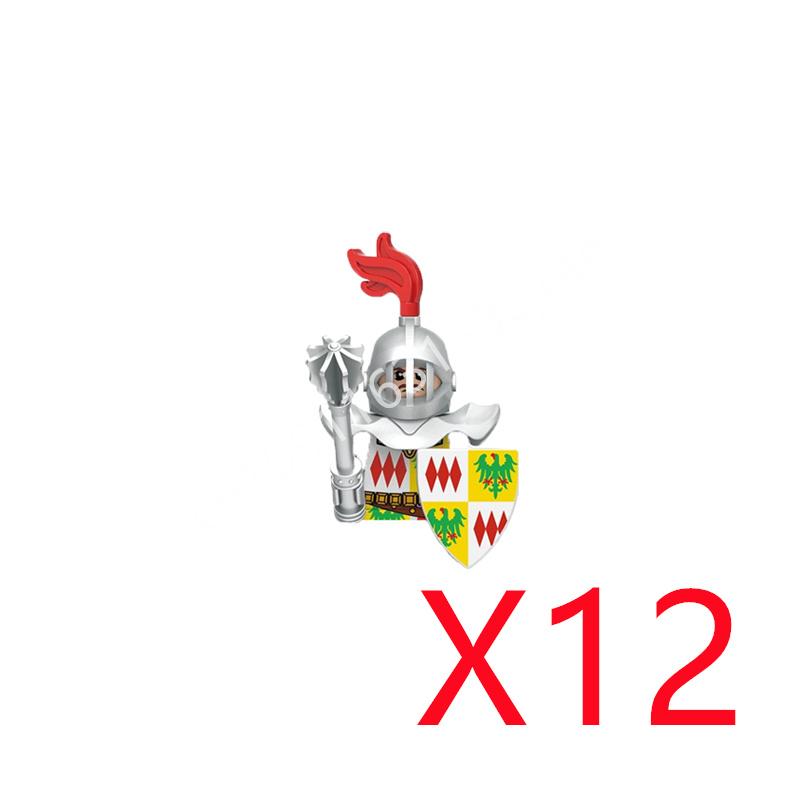 Kompatybilne MOC Średniowieczne Klocki Budowlane Postacie Żołnierze Smoczy Rycerze Czarny Lew Orzeł Zabawka Prezent Klocki Rolnik Żołnierz X048