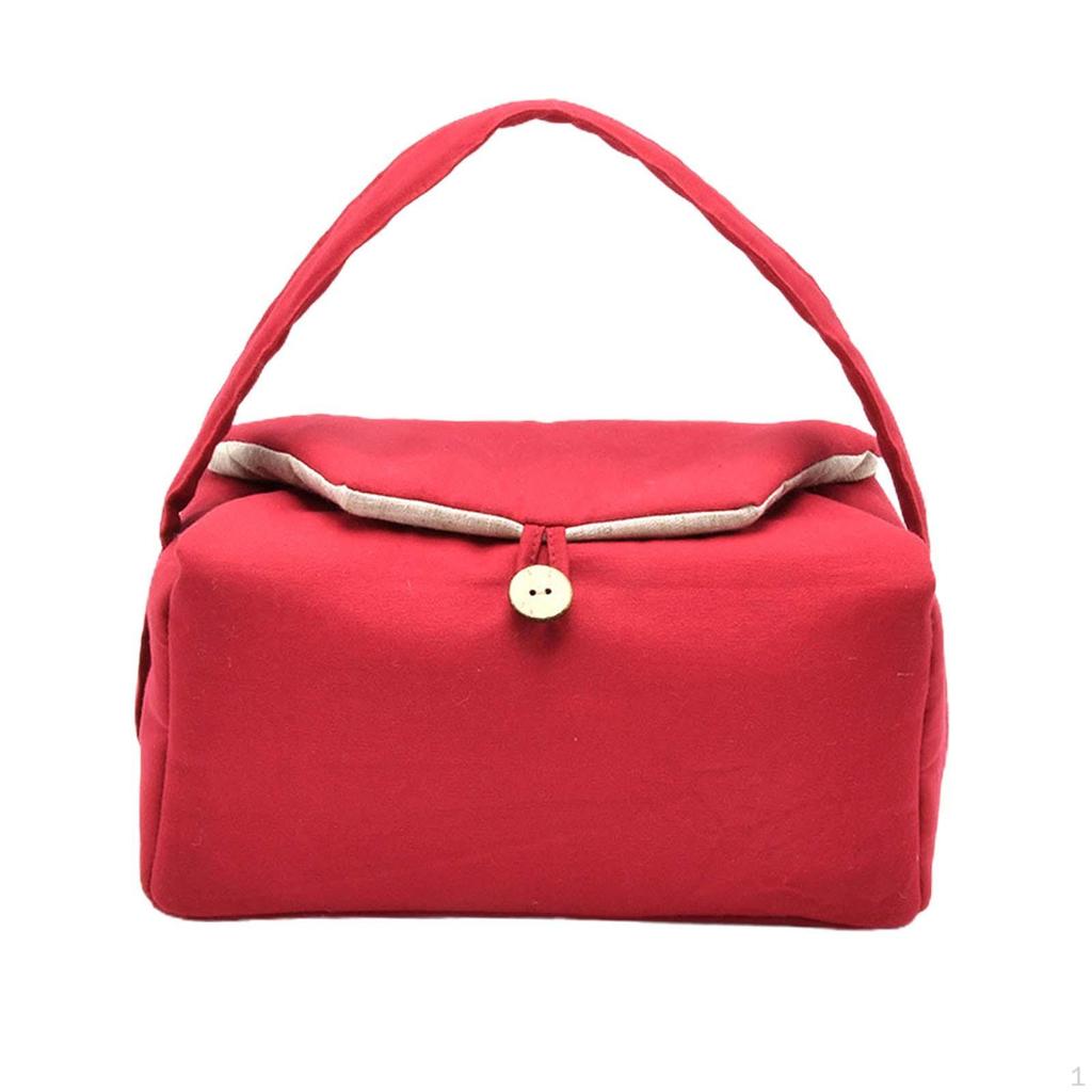 Cloth Tea Set Bag Durable Reusable Washable for Tour Camping Home