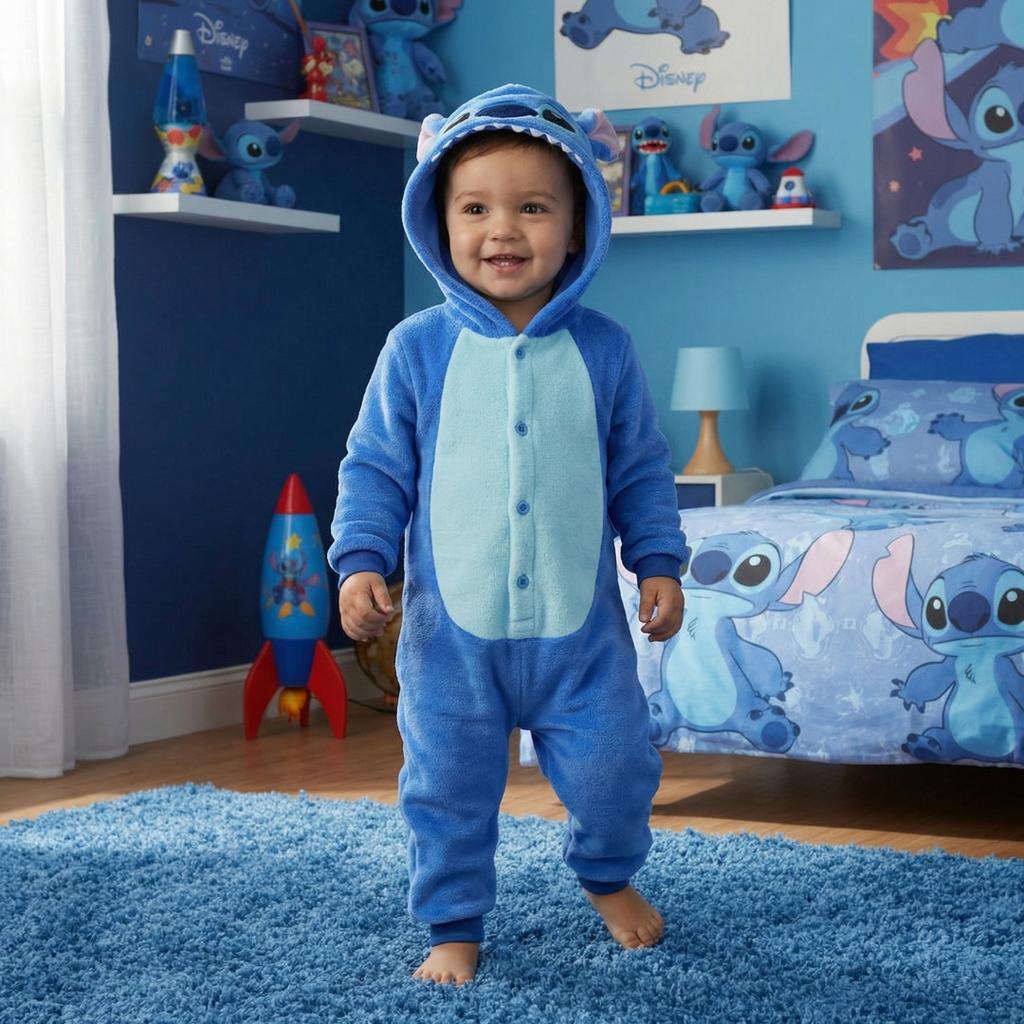 Piżama Onesie Przebranie Śpiochy Disney Stitch Niemowlę 110: 90-95 Cm