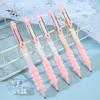 5Pcs Cute Press Neutral Pen Mutil-styles Ball Point Pen Black Ink Signature Pen Writing Tool with Clip Creative Stationery