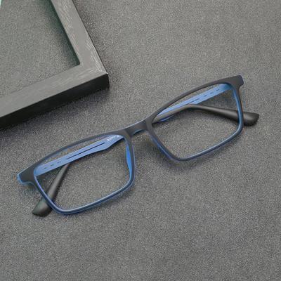 New Black Blue Fashion Business Titanium Alloy Men'S Anti Blue Light Reading Glasses Diopter +100 +150 +200 +250 +300 +350 +400