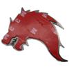 3D 3D Sticker Wolf Wolf Emblem Metal Left Right Easy to Apply Double Sided Tape (Bronze Right Facing)