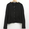 Shop   Women No Collar Y Button Check Tweed Jacket ivorY Rei Wjk 4269