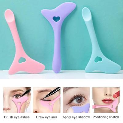 Multi-funcional delineador estêncil asa dicas silicone delineador ajuda marscara desenho batom vestindo ajuda ferramentas de maquiagem reutilizáveis