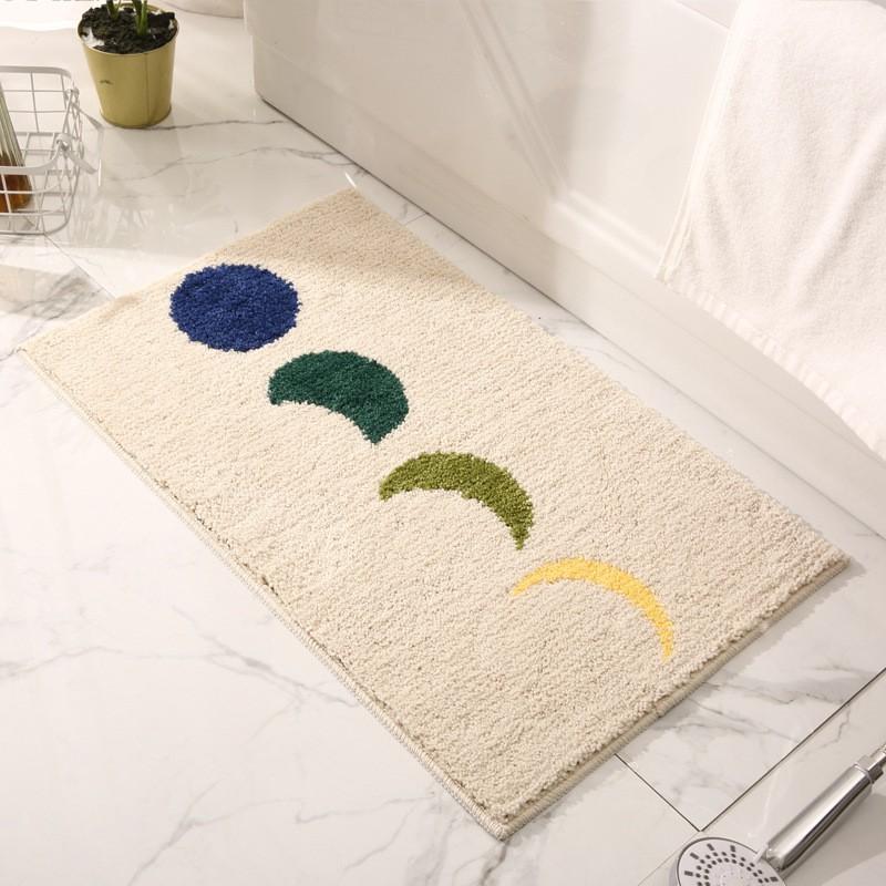 Plush Absorbent Bath Mat Non-Slip Entrance Door Rug Bathroom Hallway Modern Minimalist Floor