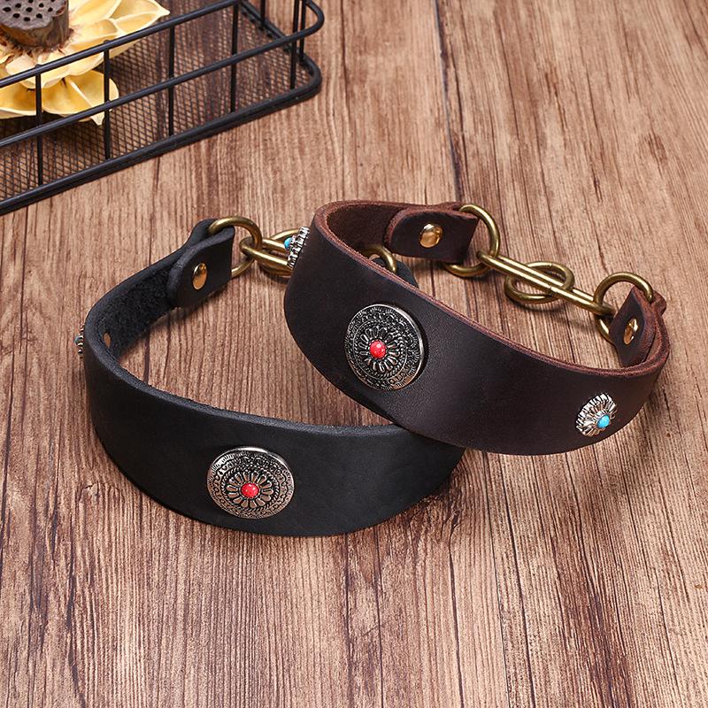 Rindsleder Hundehalsband Nackenschutz Hundehalsabdeckung Gree Huibit Halsband Rindsleder P-Kette Windhund Nackenschutz
