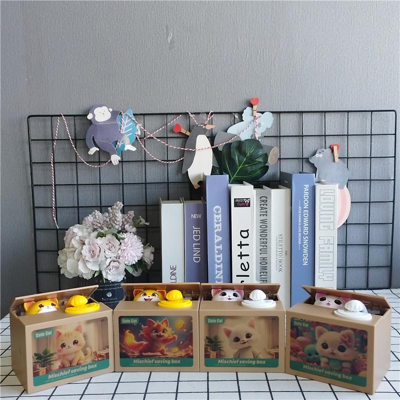 Upgraded Cute Cartoon Panda Money Stealer: Adorable Kitten-Themed Panda Savings Bank Gift Ornaments