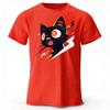 Cool Black Cat Trend Pure Cotton Short Sleeves Summer Men Fashion Street Wear Plus Size Comfortable Soft Casual T-shirt
