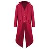 Gentleman Tailcoat Solid Color Long Sleeves Gothic Outerwear Single Breasted Split Tuxedo Coat for Halloween