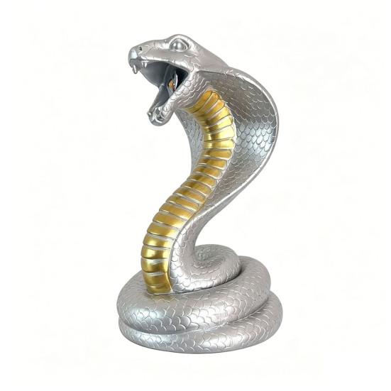 

Snake Night Light with USB Power Realistic Sculpted Resin Model Energy-Efficient Ambient Snake Lamp for Bedroom Living Room Office Decor Gift серебряный