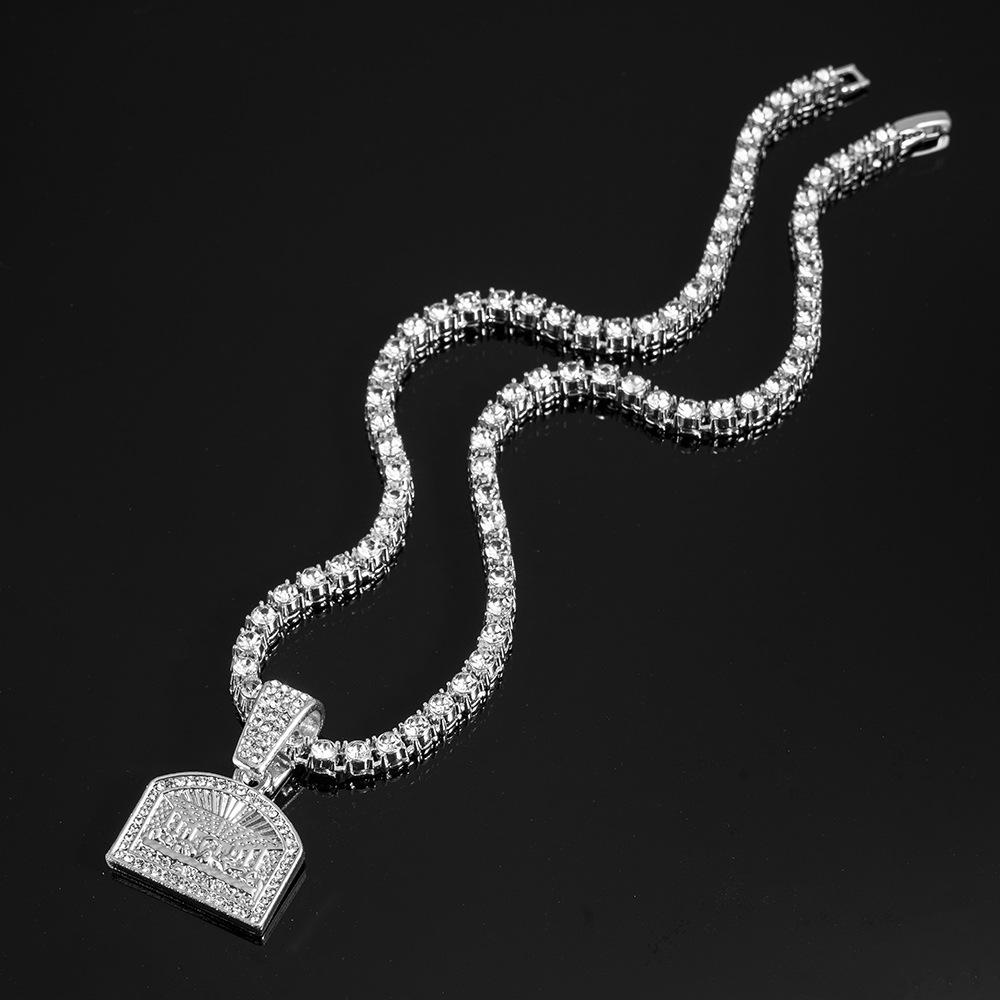 4mm Iced Out Tennis Chain Necklace Hip Hop CZ Rhinestone Cuban Link Chain Unisex Street Fashion Jewelry Gift