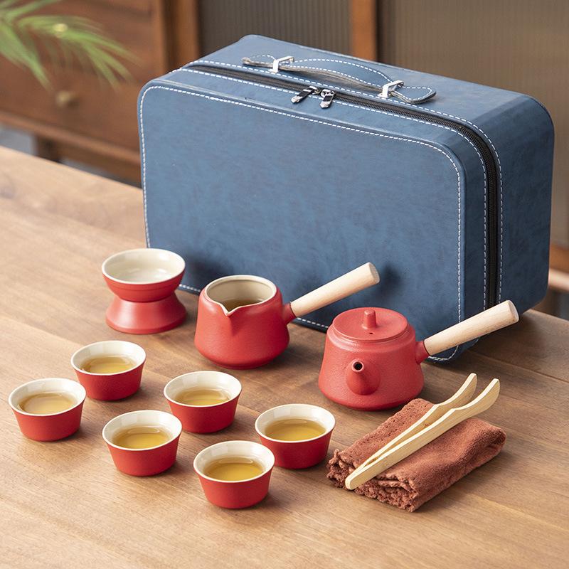Ceramic Portable Travel Tea Set Household Gifts Business Company High-end Gifts