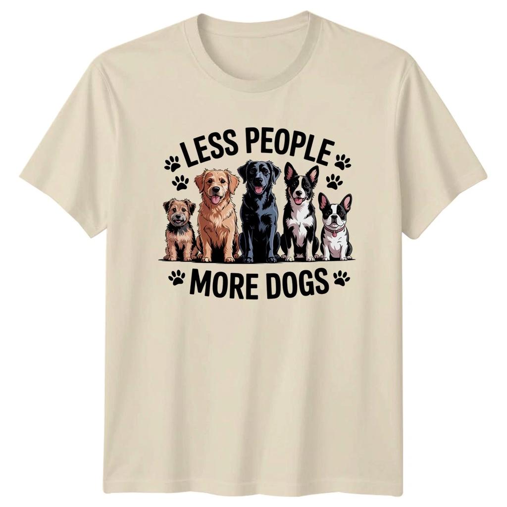 Less People More Dogs T-Shirt Dog Breeds Birthday Gift For Him And Her