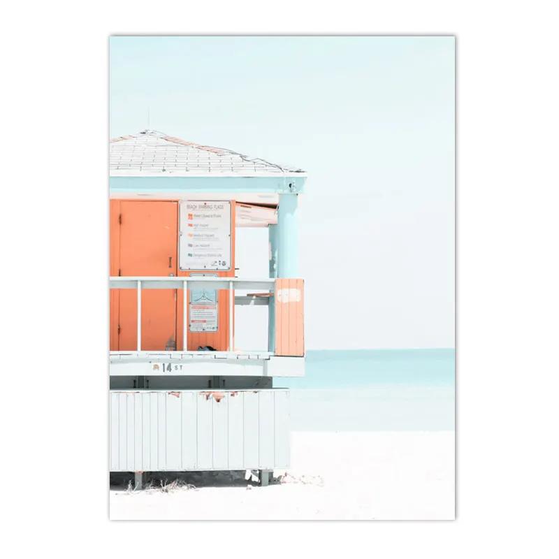 Seascape Canvas Poster Surfing Wall Art Summer Beach Sea Print Shell Posters Painting Nordic Wall Pictures Living Room Decor