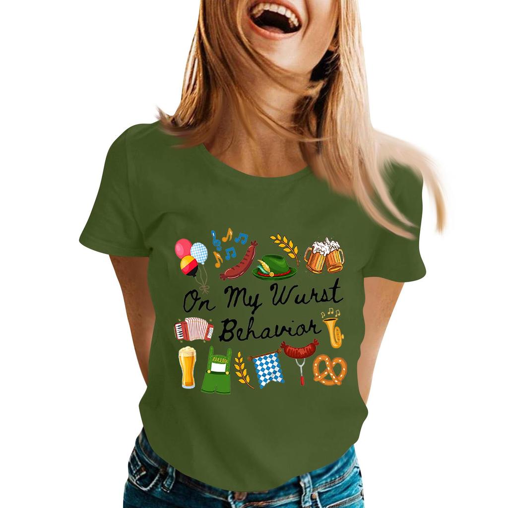 Fashion Casual Unisex Letter Print T-Shirt with Festival Graphic Design - Short Sleeve Round Neck Tee for Men and Women