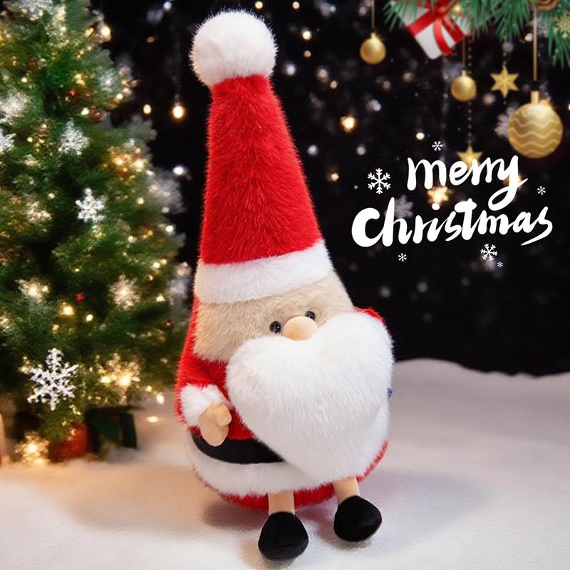 Hot Sell Cartoon Mini Santa Claus Plush Toys Stuffed Anime Plushies Dolls Christmas Home Party Decor for Kids New Year Gifts