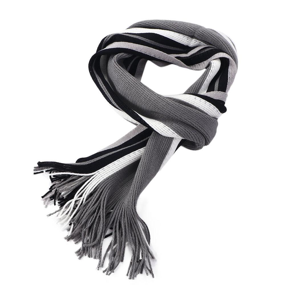 

Scarves with Tassels Warm Winter Knit Scarf Striped Scarf Scarf Tassel Scarf Fringed Muffler чёрный