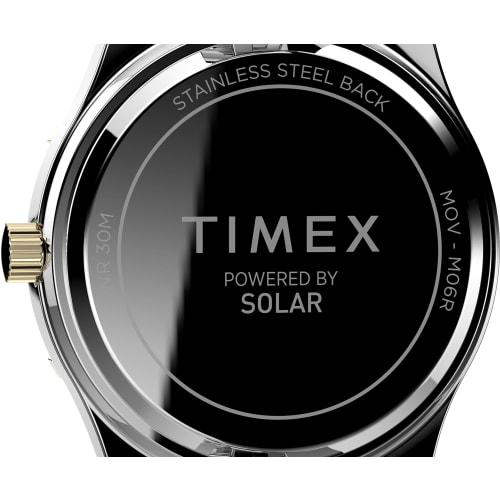 Timex Women's Solar Premium Dress Watch 28mm, Two-Tone, Classic