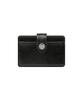 Lemasque Mini Daisy Slim Cowhide Card Holder Black