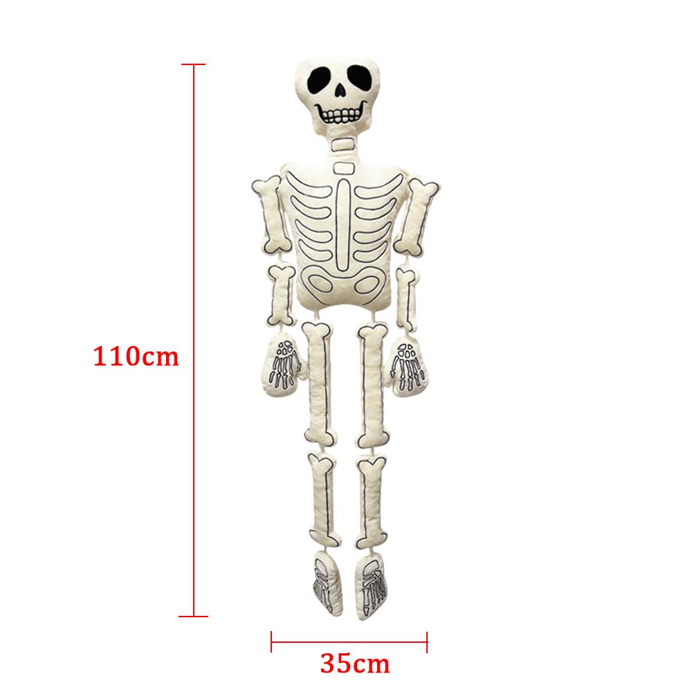 

TreasuringU New 110/140cm Halloween Skull Plush Toys Skeleton Plush Dolls Halloween Party Stuffed Home Decoration