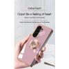 Luxury Plating Metal Ring Holder Phone Case For Samsung Galaxy Z Flip 5 4 / Z Fold 6 7 Flip7 Fold7 5G Silicone Back Cover Funda