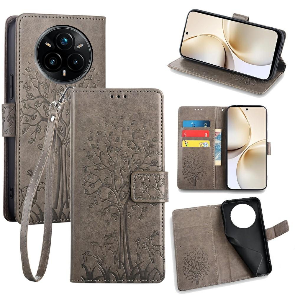 

For Realme 14 Pro+ 5G Case PU Leather Wallet Phone Cover Tree Deer Imprinted D