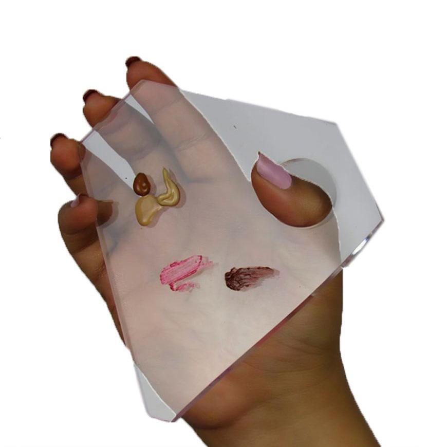 

Профессиональная акриловая палитра для макияжа - лоток для смешивания тональной основы с отверстиями для пальцев, различные формы для косметической растушевки и нейл-арта Diamond