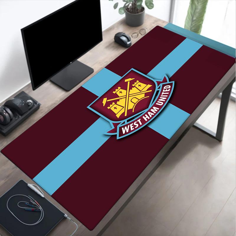 Tappetino per mouse con stemma West Ham United, Tappetino per mouse, Tappetino per mouse da gioco, Tappetino per tastiera, Decorazione da scrivania per computer portatile, Regalo per fan, Regalo di compleanno