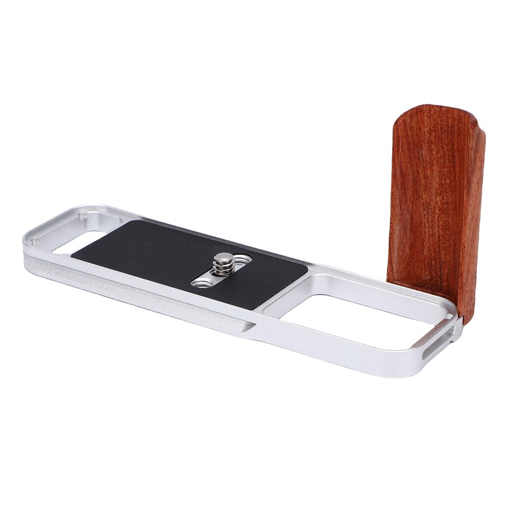 Wooden Handle L Shape Grip Fit for X E5 Camera Aluminum Alloy L Shape Handgrip with Quick Release Plate