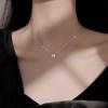 Diamond Four-Leaf Clover Necklace: Women's Luxury Fashion Jewelry, Elegant Temperament Design, Light Style Clavicle Chain