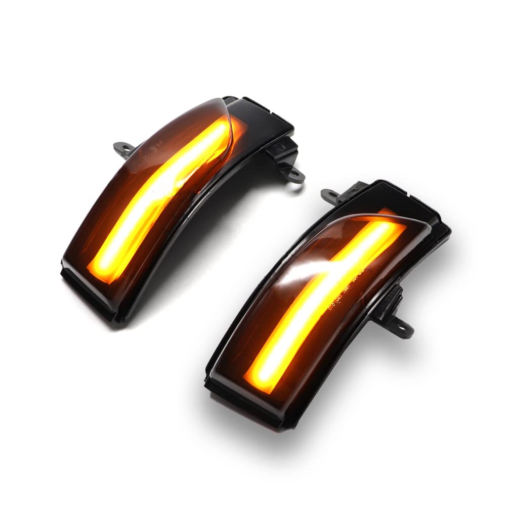 2pcs Led Dynamic Turn Signal Light Sequential Side Mirror Reflector Yellow Light Compatible For