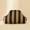 Striped Mahjong Accessory Pouch, Soft Polyester Handheld Bag for Game Pieces, Cosmetics, Keys and Daily Carry Use