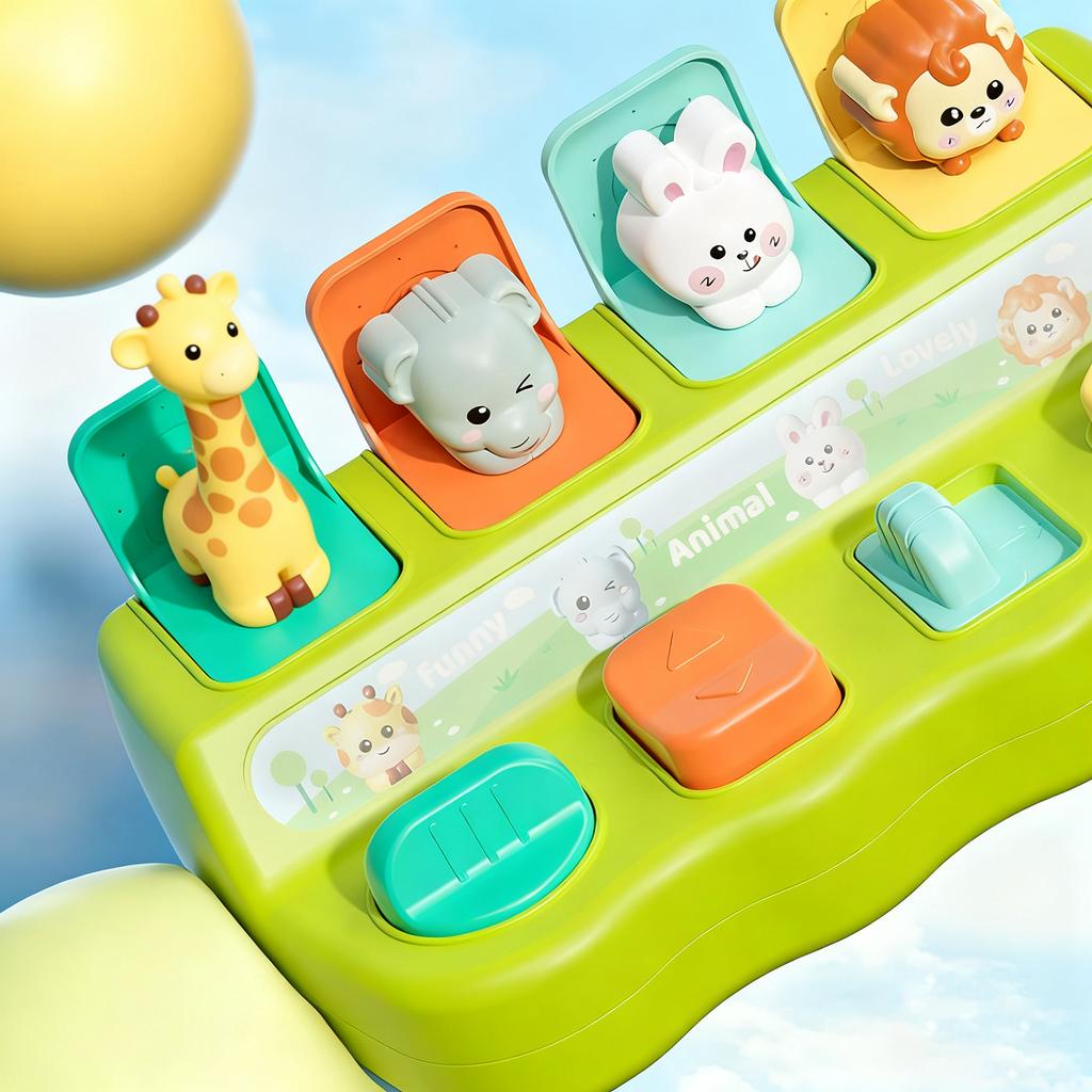 Children's Early Education Puzzle Toy Cute Pet Surprise Box Hide And Seek Upmechanism Box